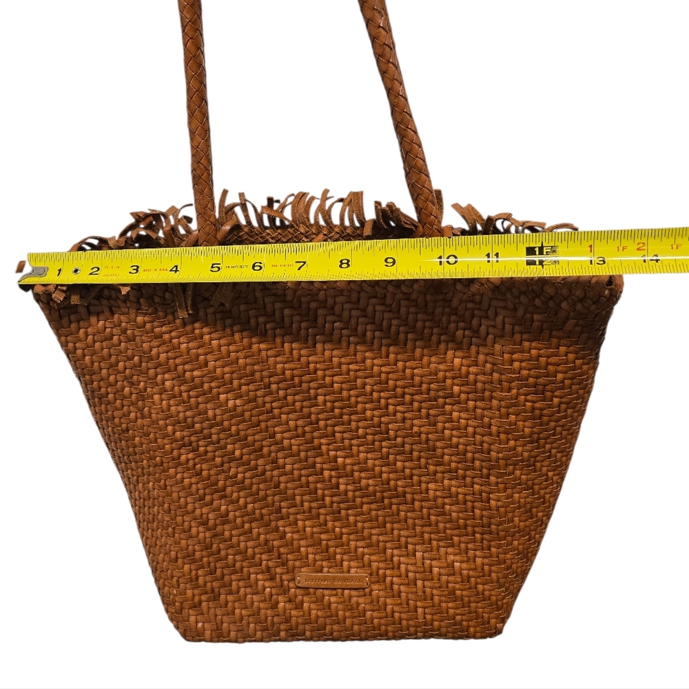Loeffler Randall Leather Woven  Tote in Brown - Picture 8 of 12